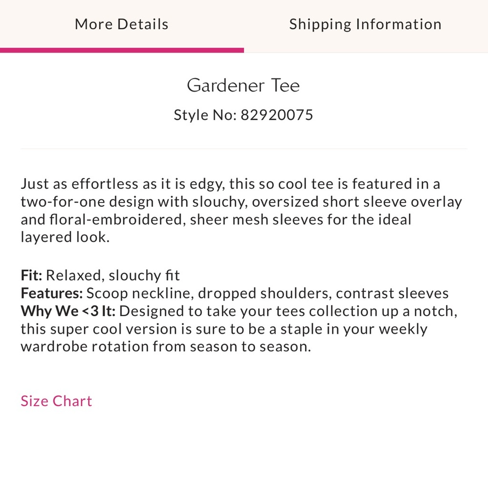 NWT FREE PEOPLE Tofu Gardner Embroidered Twofer Tee SOLD OUT SZ: L - Picture 4 of 5